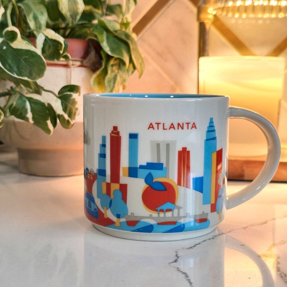 Starbucks "You Are Here" Collection Atlanta Cityscape Mug 14oz Ceramic Coffee Cu